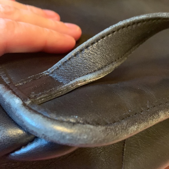 VINTAGE Coach Y2K 90s mini black leather backpack top handle adjustable VGUC - Picture 16 of 16